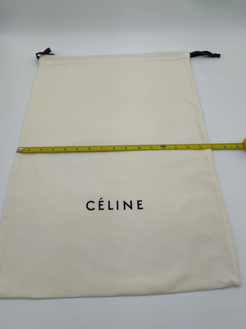 CÉLINE Dust Bag 22x16 Cream Drawstring Storage Shoe Travel Organizer Pouch EUC